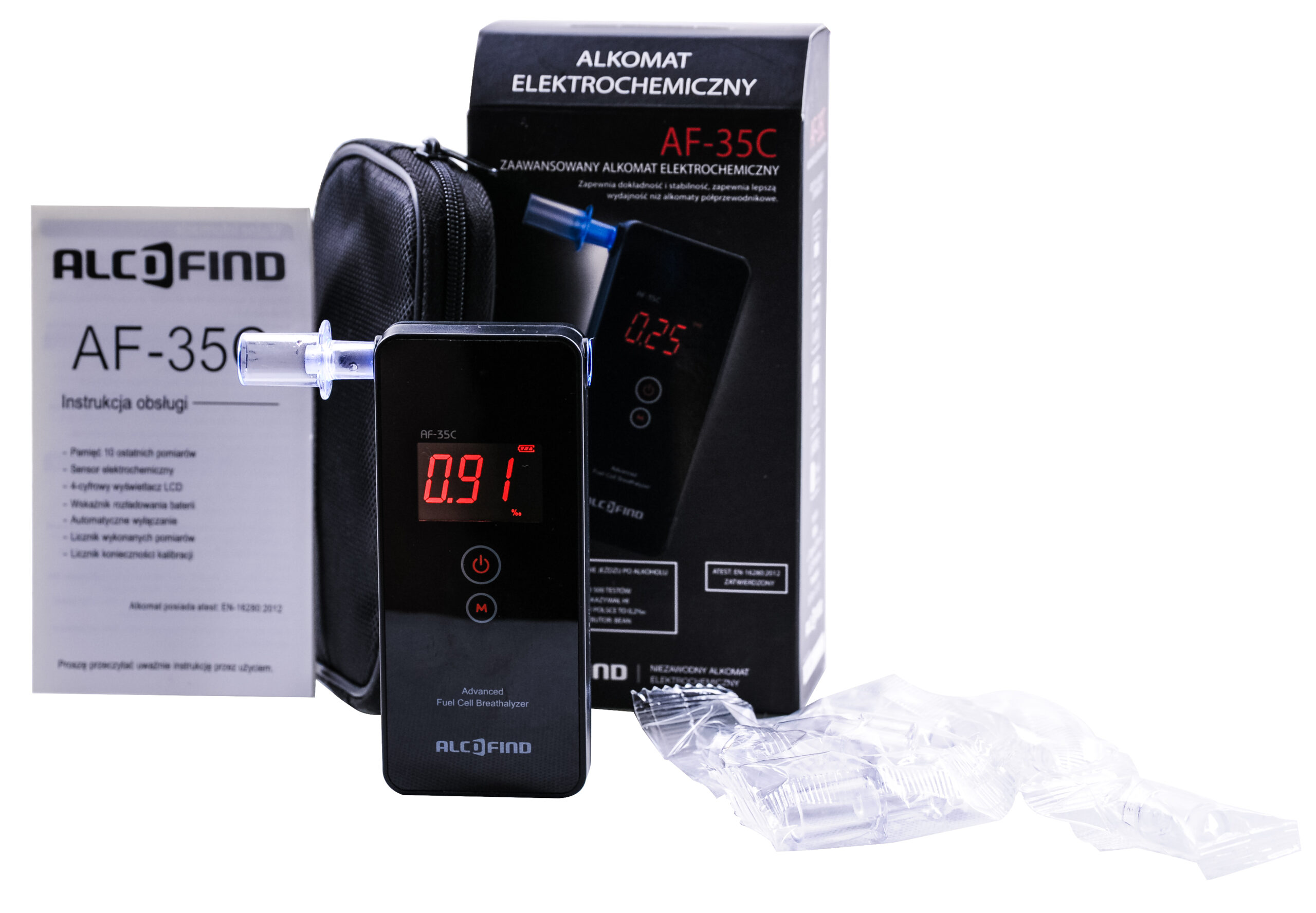 Alkomat elektrochemiczny AlcoFind AF-35C + certyfikat - obrazek 7
