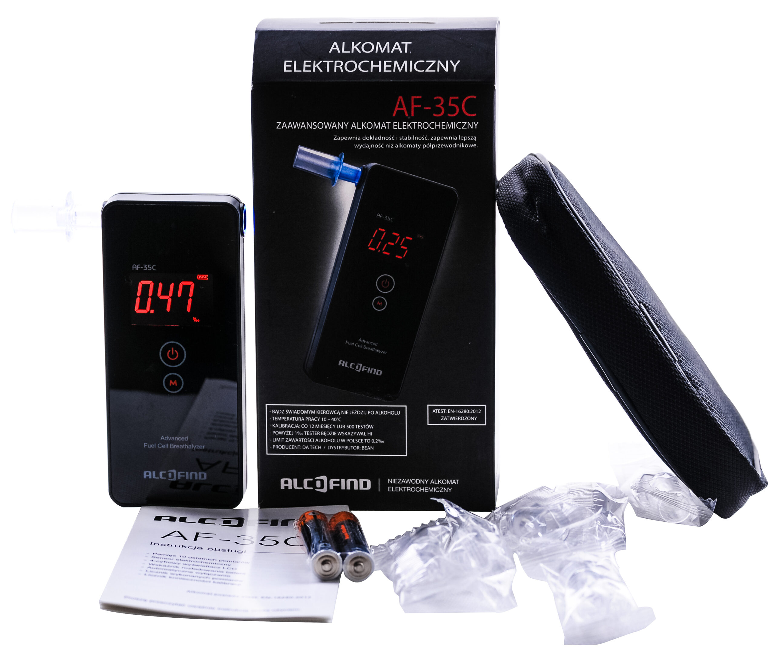 Alkomat elektrochemiczny AlcoFind AF-35C + certyfikat - obrazek 10