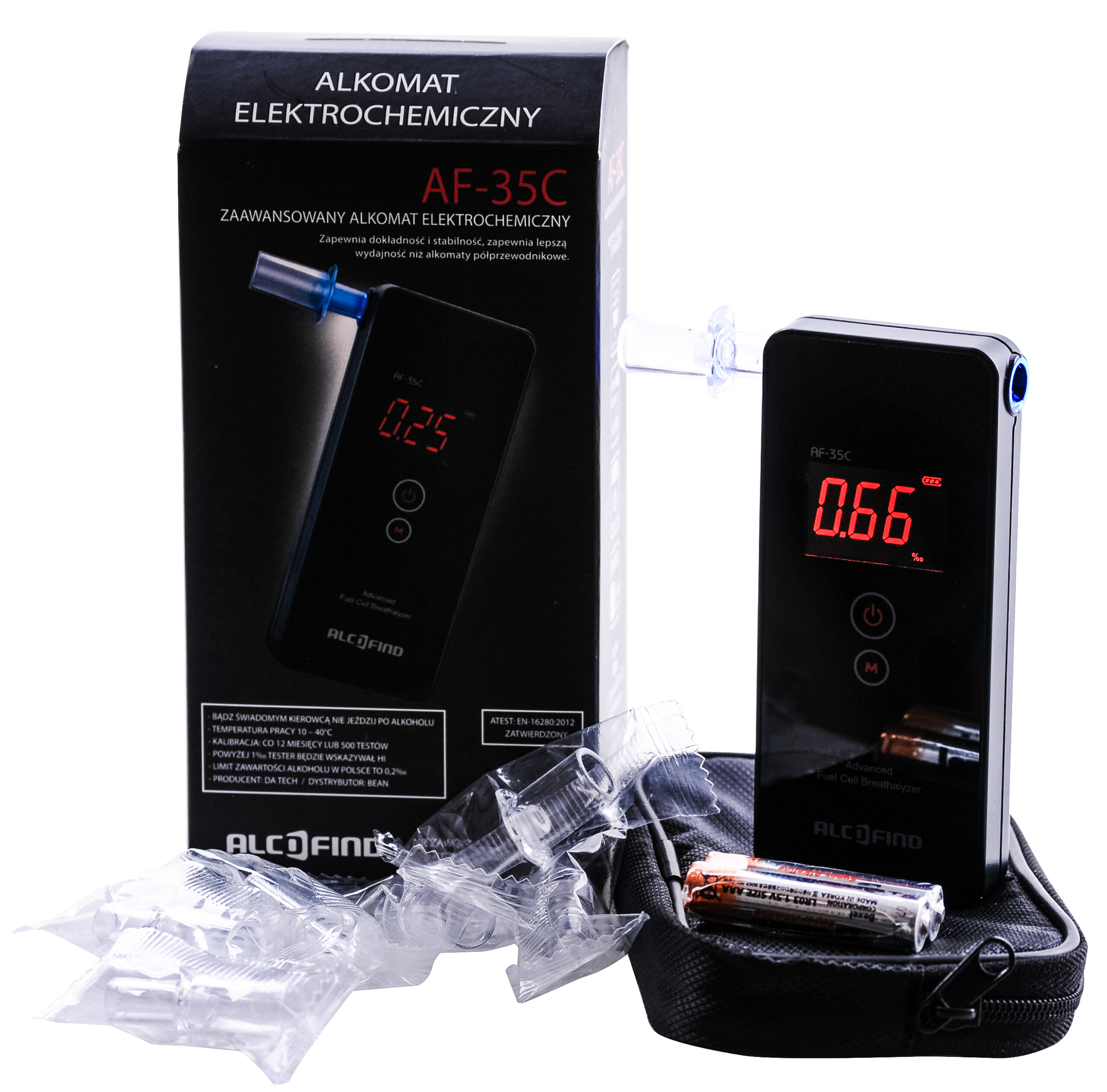 Alkomat elektrochemiczny AlcoFind AF-35C + certyfikat - obrazek 11