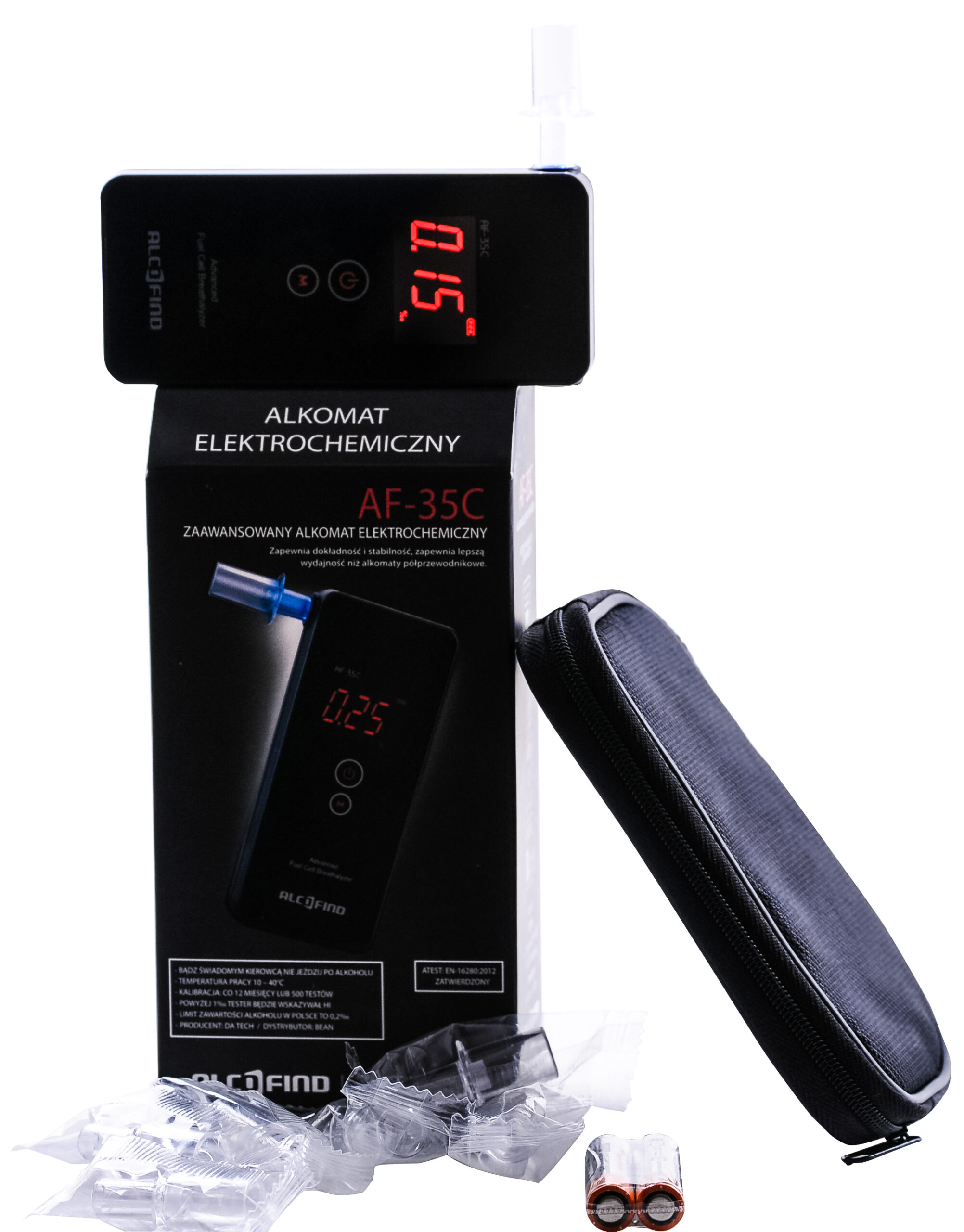 Alkomat elektrochemiczny AlcoFind AF-35C + certyfikat - obrazek 12