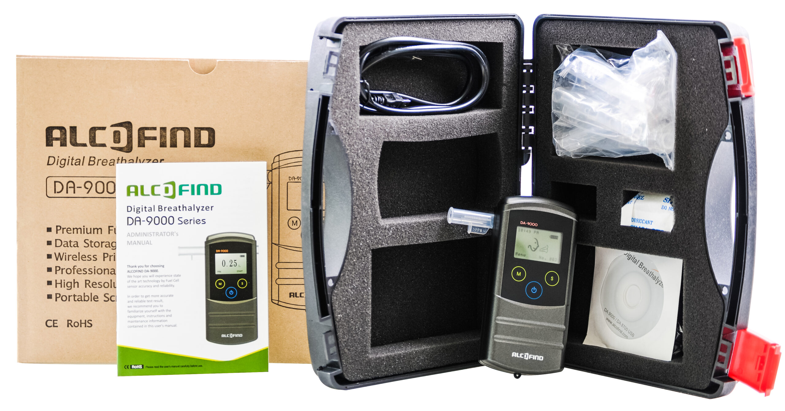 Alkomat AlcoFind DA-9000 z Drukarką termiczną i pakietem kalibracji - obrazek 2