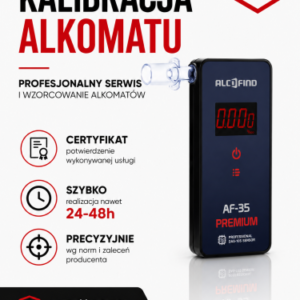 AlcoFind AF-35 Premium plus świadectwo kalibracji – urządzenie objęte kalibracją