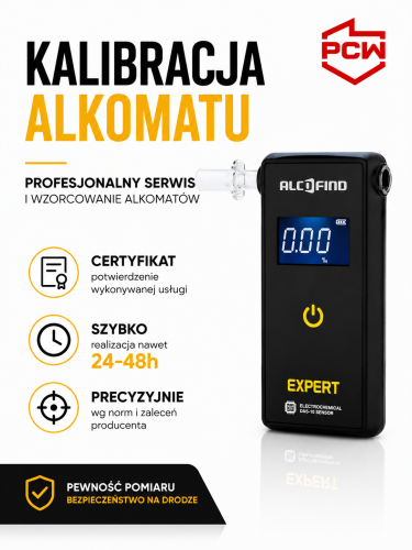 Expert marki AlcoFind – urządzenie objęte kalibracją