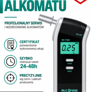 AlcoFind DA-7000 + certyfikat kalibracji – urządzenie objęte kalibracją