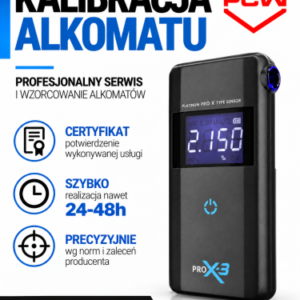AlcoFind PRO-X3 odblokowanie + certyfikat – urządzenie objęte kalibracją