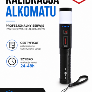 Kalibracja alkomatu AlcoFind AF-100S +świadectwo kalibracji – urządzenie objęte kalibracją